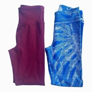 JoyLab‎ Set of Leggings Blue and Maroon Size X-Small